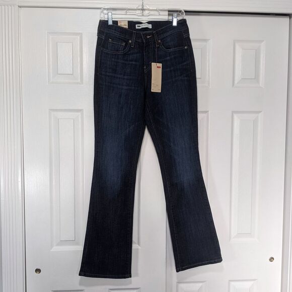 NWT Levi's 515 Bootcut Jeans Womens 4 / 27 in Dark Blue Wash Denim Mid Rise New - Picture 2 of 16